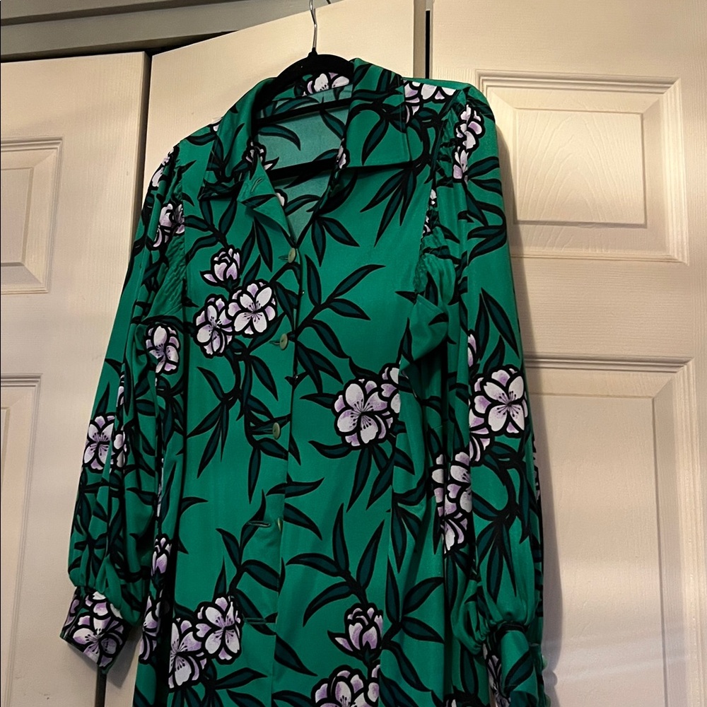 Margotlet Green and Black Dress